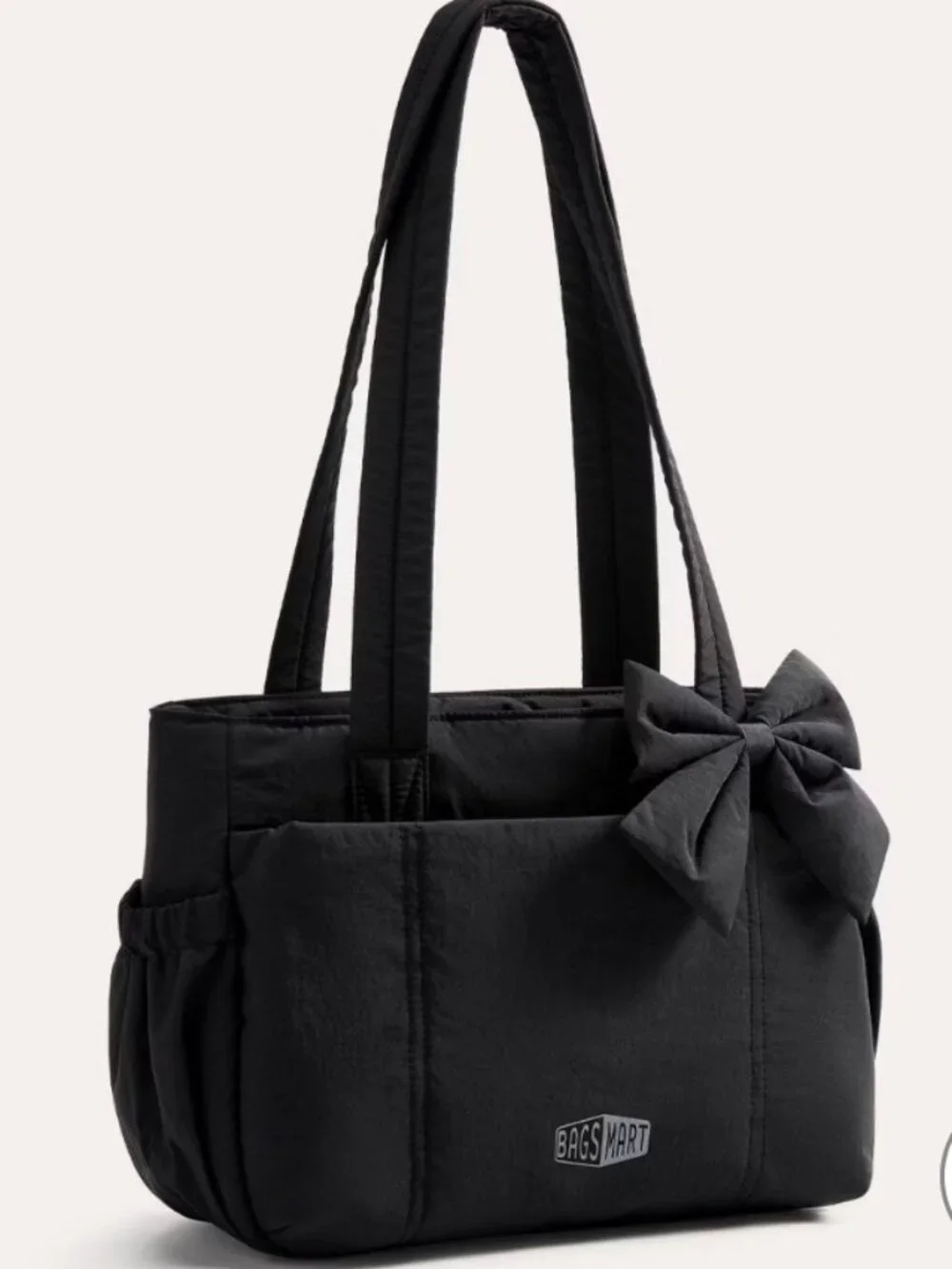 NEW BagSmart Crushed Bow Purse Tote Commuter travel bag NWT